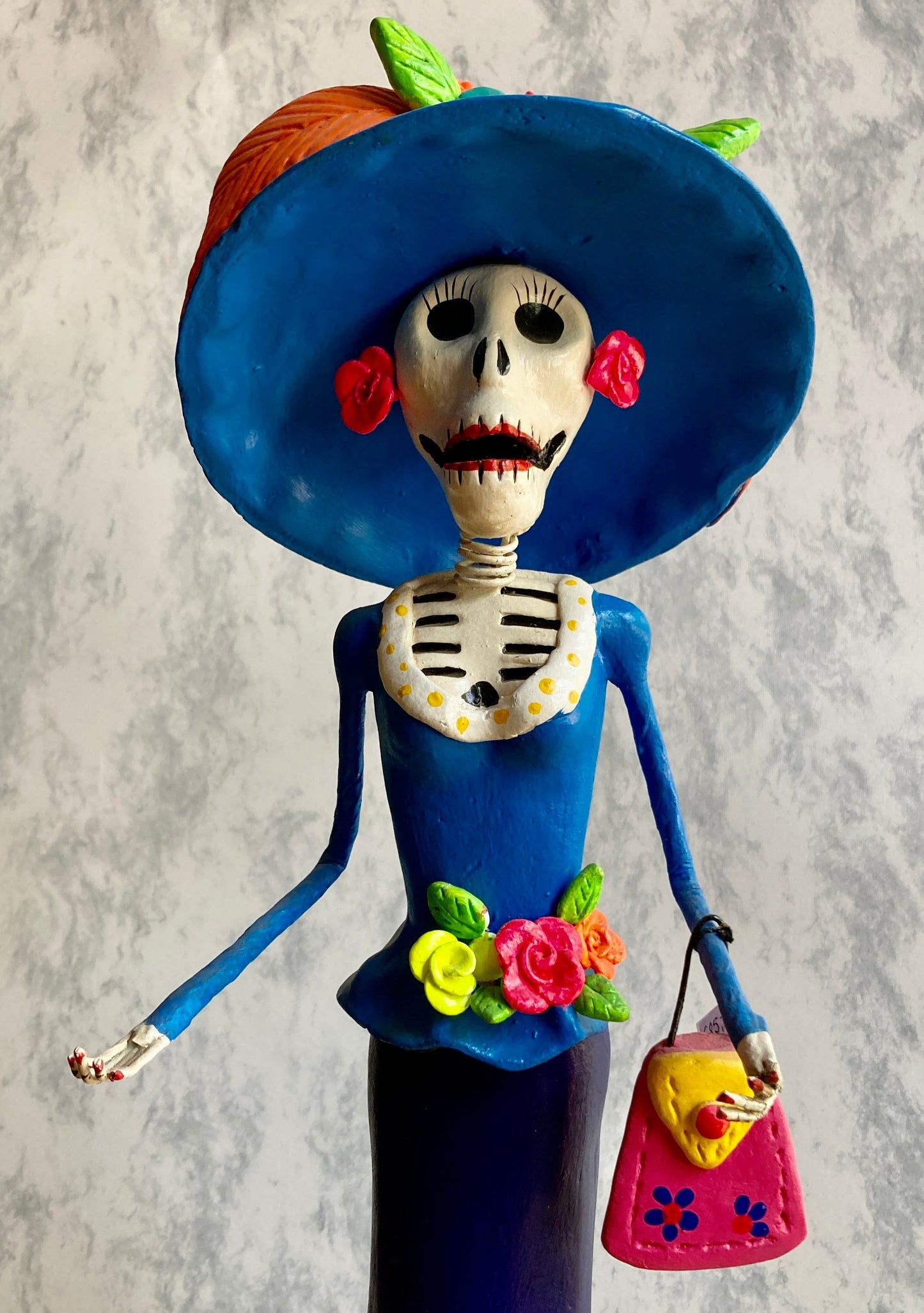Catrina Policromada Gde SG Azules