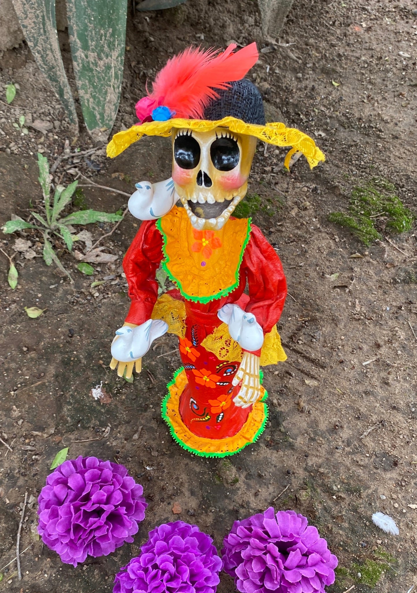 Calavera catrina con paloma Befina