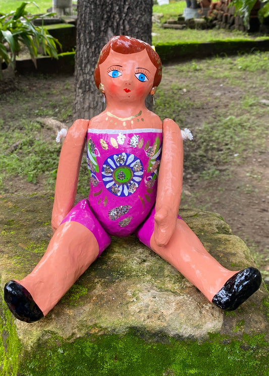 Muñeca de Cartón #3 Rosa