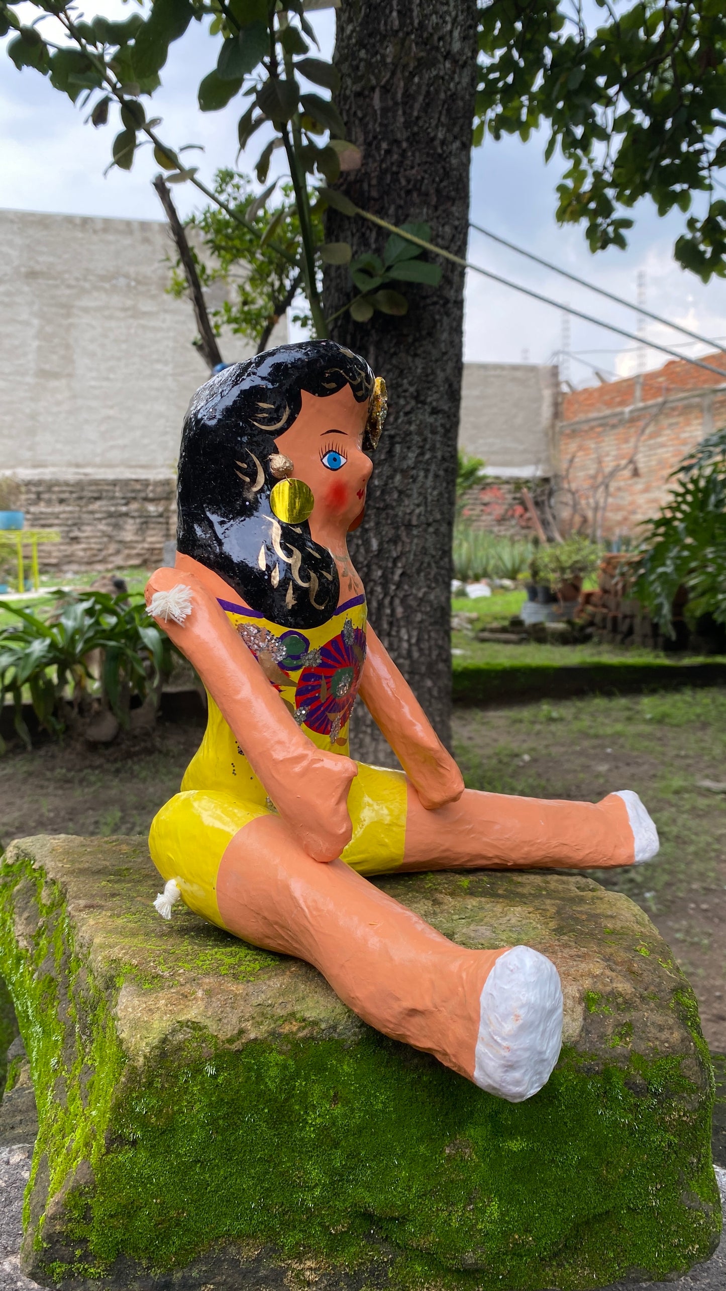 Muñeca de Cartón #4 Azul Aqua