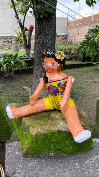 Muñeca de Cartón #4 Azul Aqua