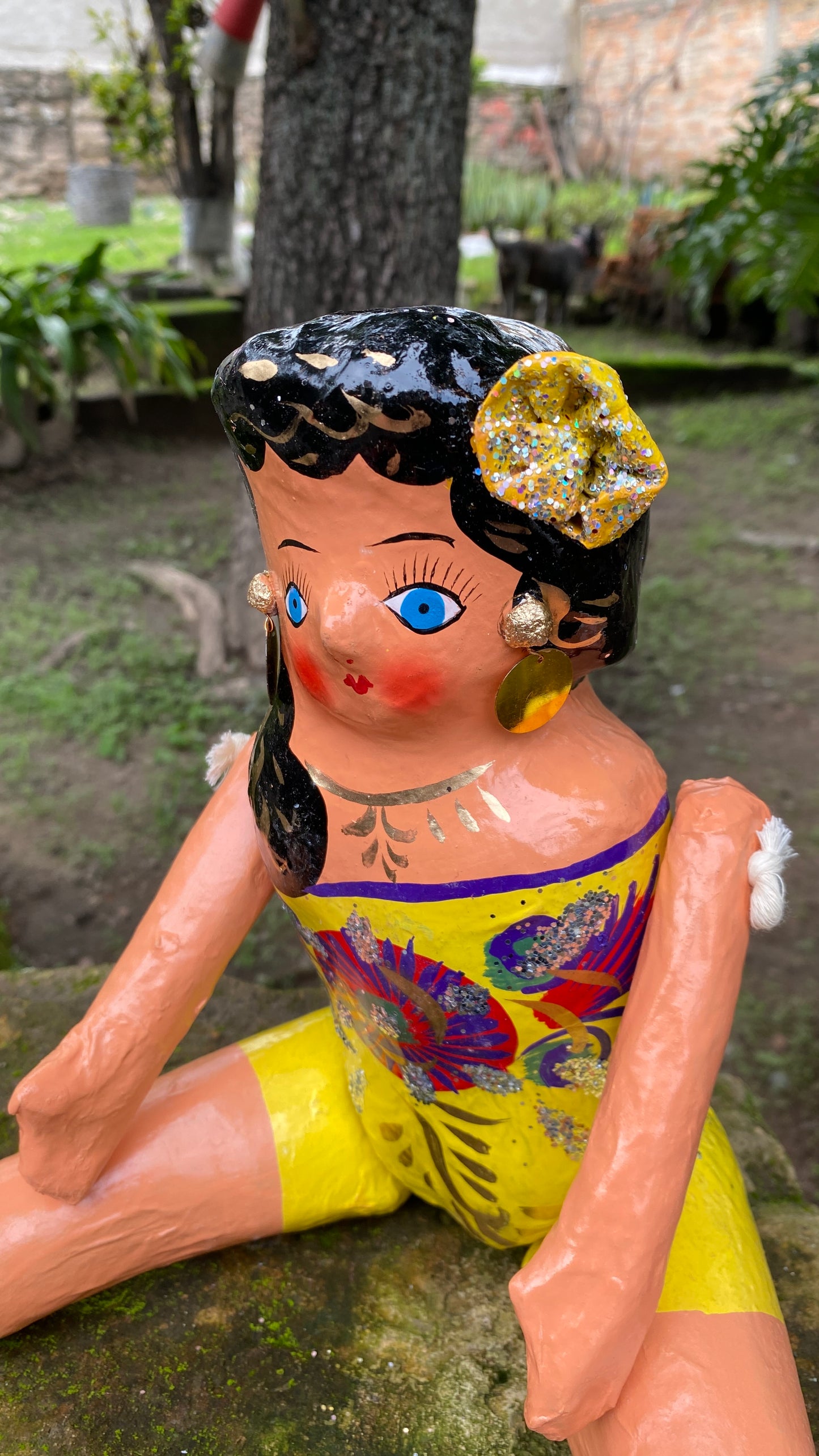 Muñeca de Cartón #4 Azul Aqua