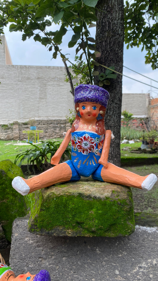 Muñeca de Cartón #4 Azul Rey