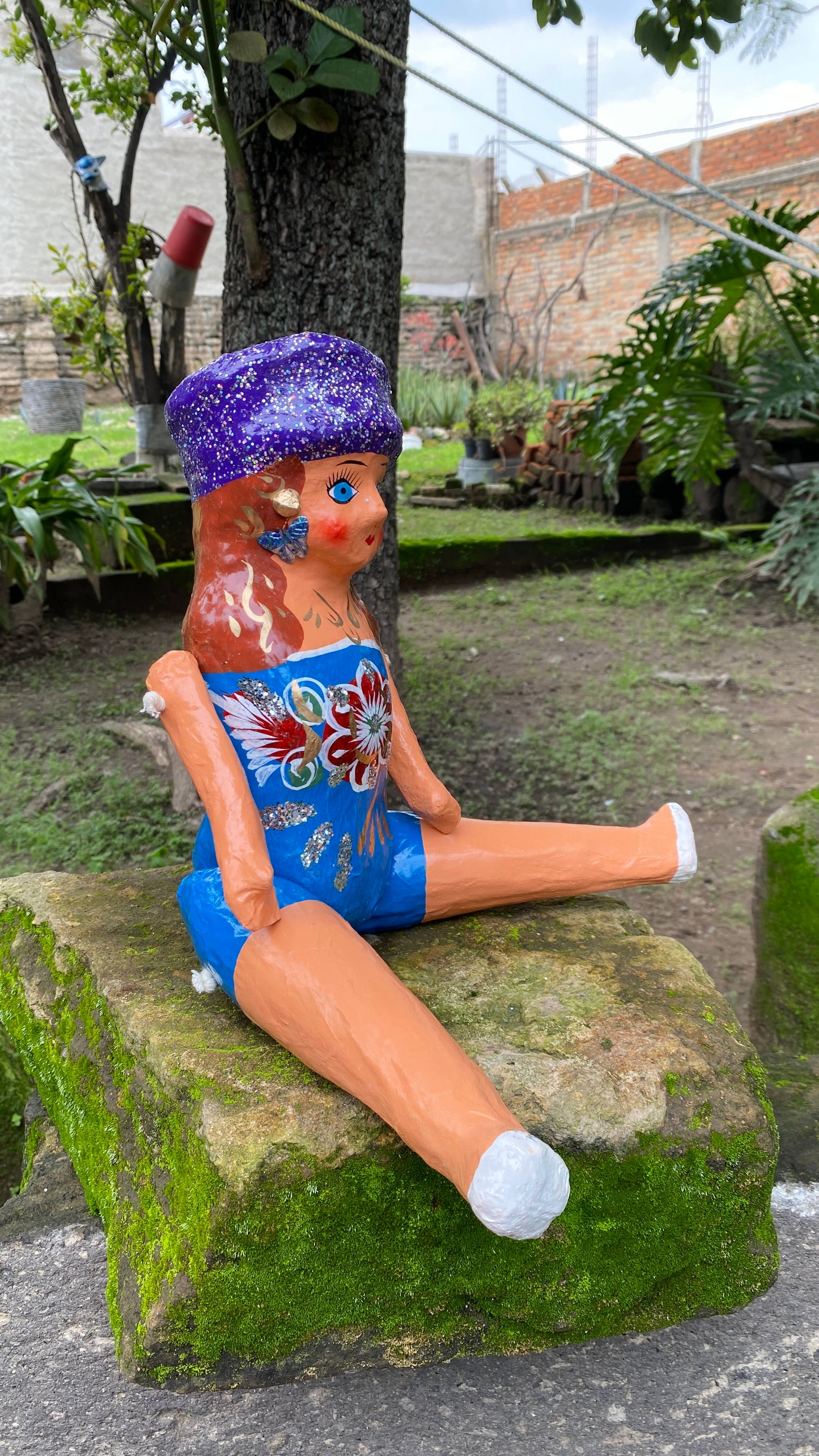 Muñeca de Cartón #4 Azul Rey