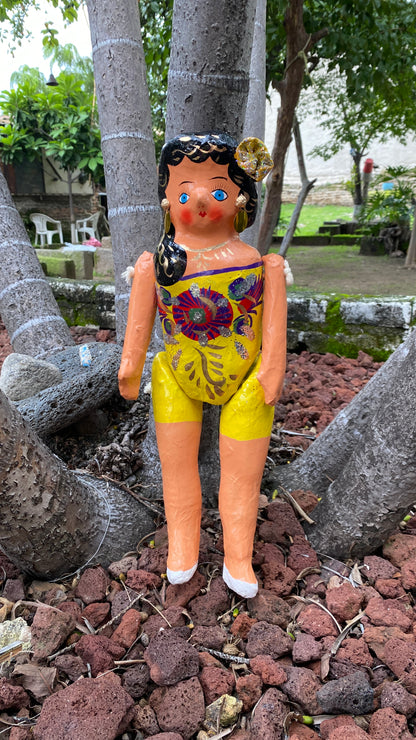 Muñeca de Cartón #4 Azul Aqua