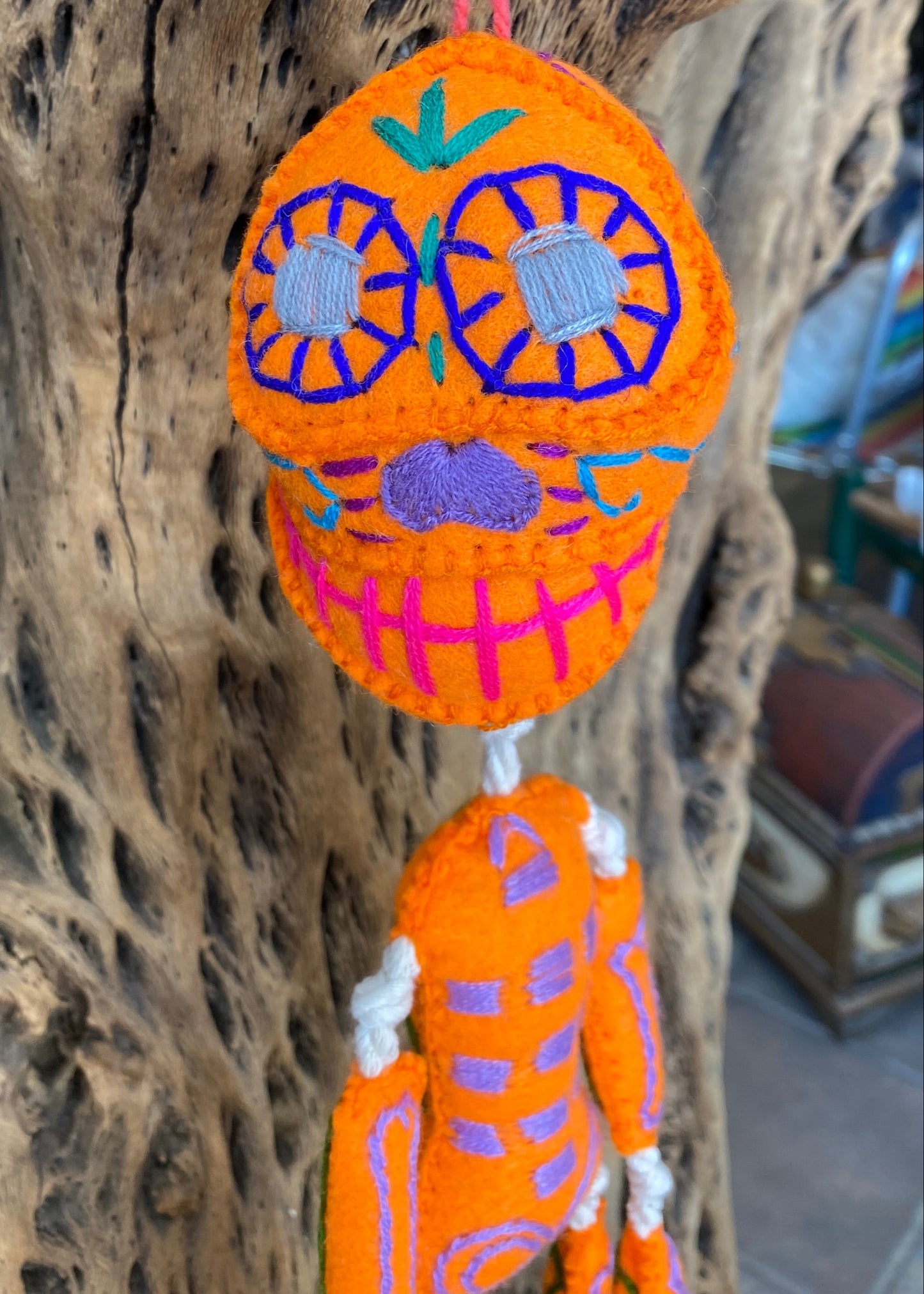 Esqueleto de Lana Naranja