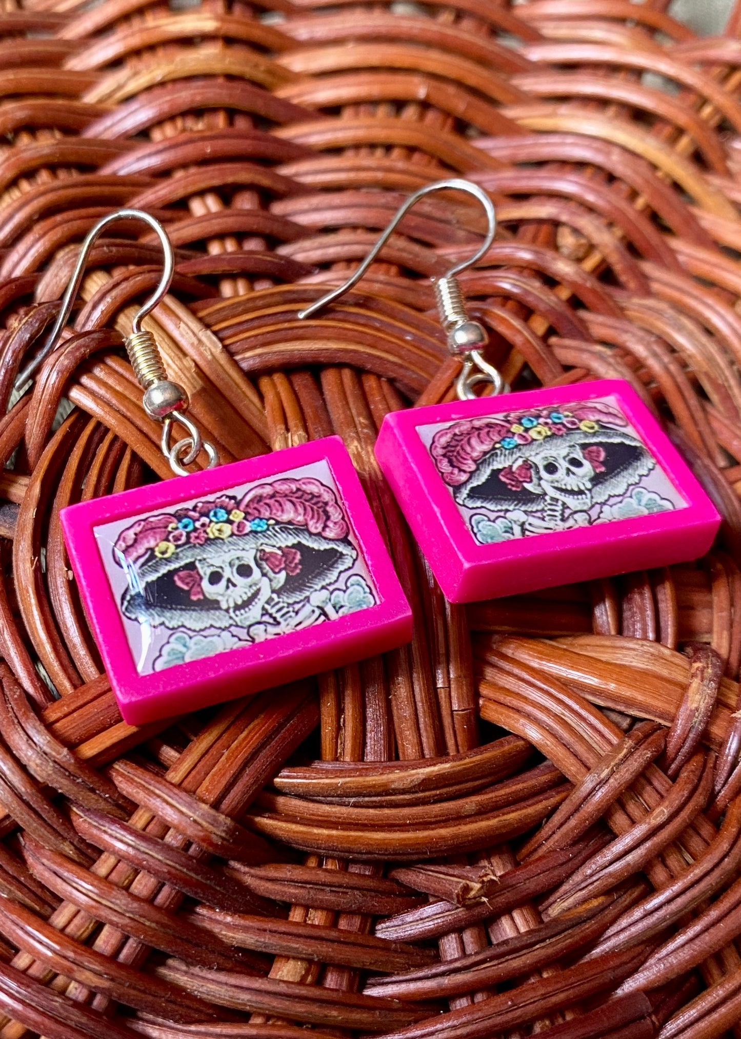 Aretes de Resina Catrina Col