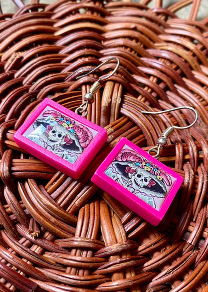 Aretes de Resina Catrina Col