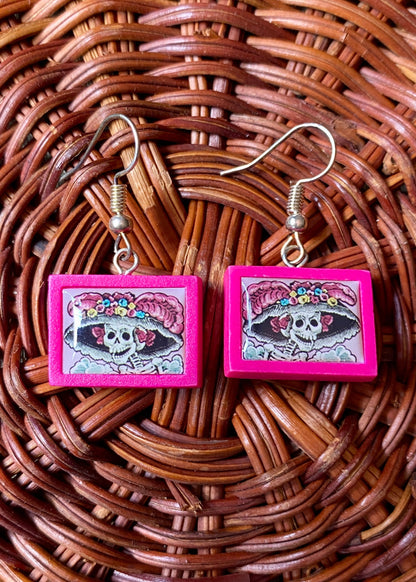 Aretes de Resina Catrina Col