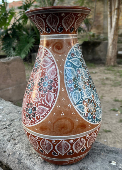 Jarrón Barro Bruñido 3 Ovalos